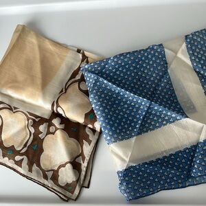 Two pocket square scarfs